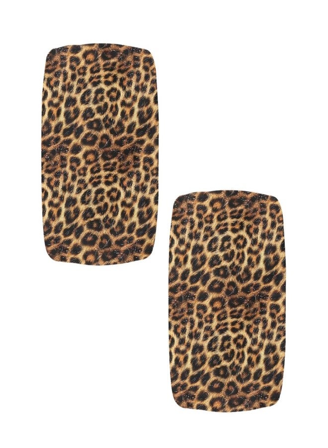 أغطية كراسي بسيسايسكي بنقشة جلد النمر، غطاء كرسي زينة مقاوم للغبار، أغطية كراسي بار مستطيلة، أغطية كراسي مزودة بمساند قدم مرنة مانعة للانزلاق، واقي مقعد، طقم من قطعتين - Image 2